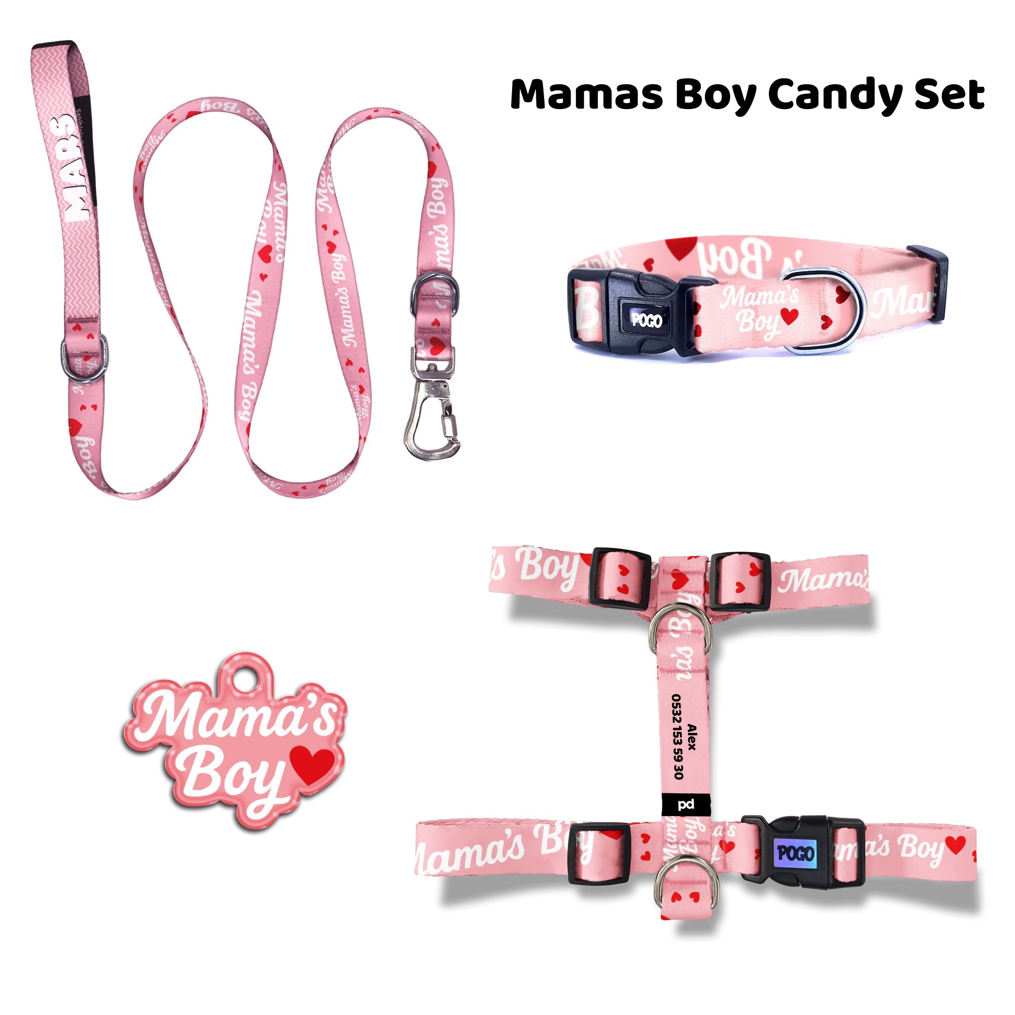 Mamas Boy Candy | Dog Collar Set
