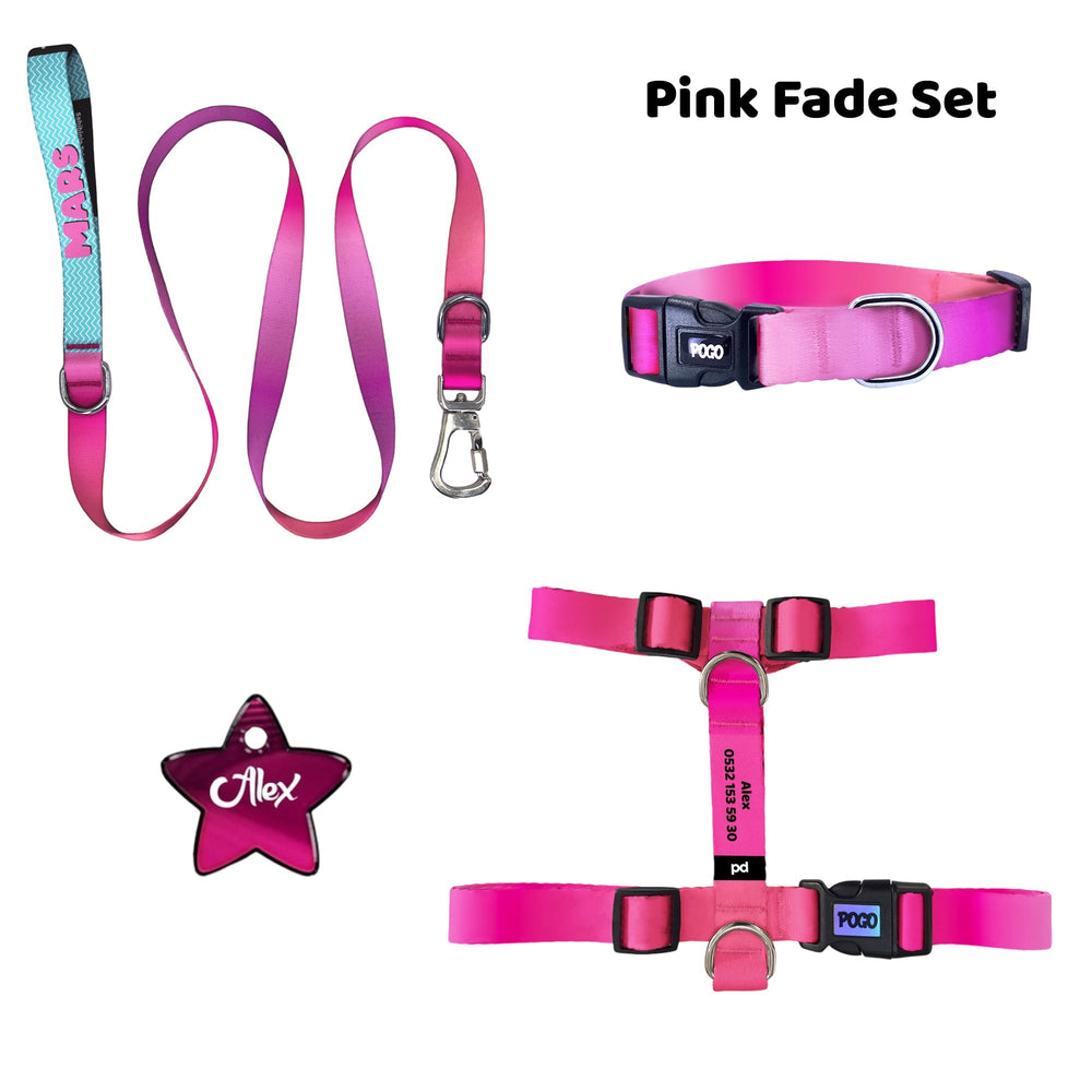 PinkFade | Tasma ve Künye Seti - Evcil hayvanlar için mükemmel bir ürün.
