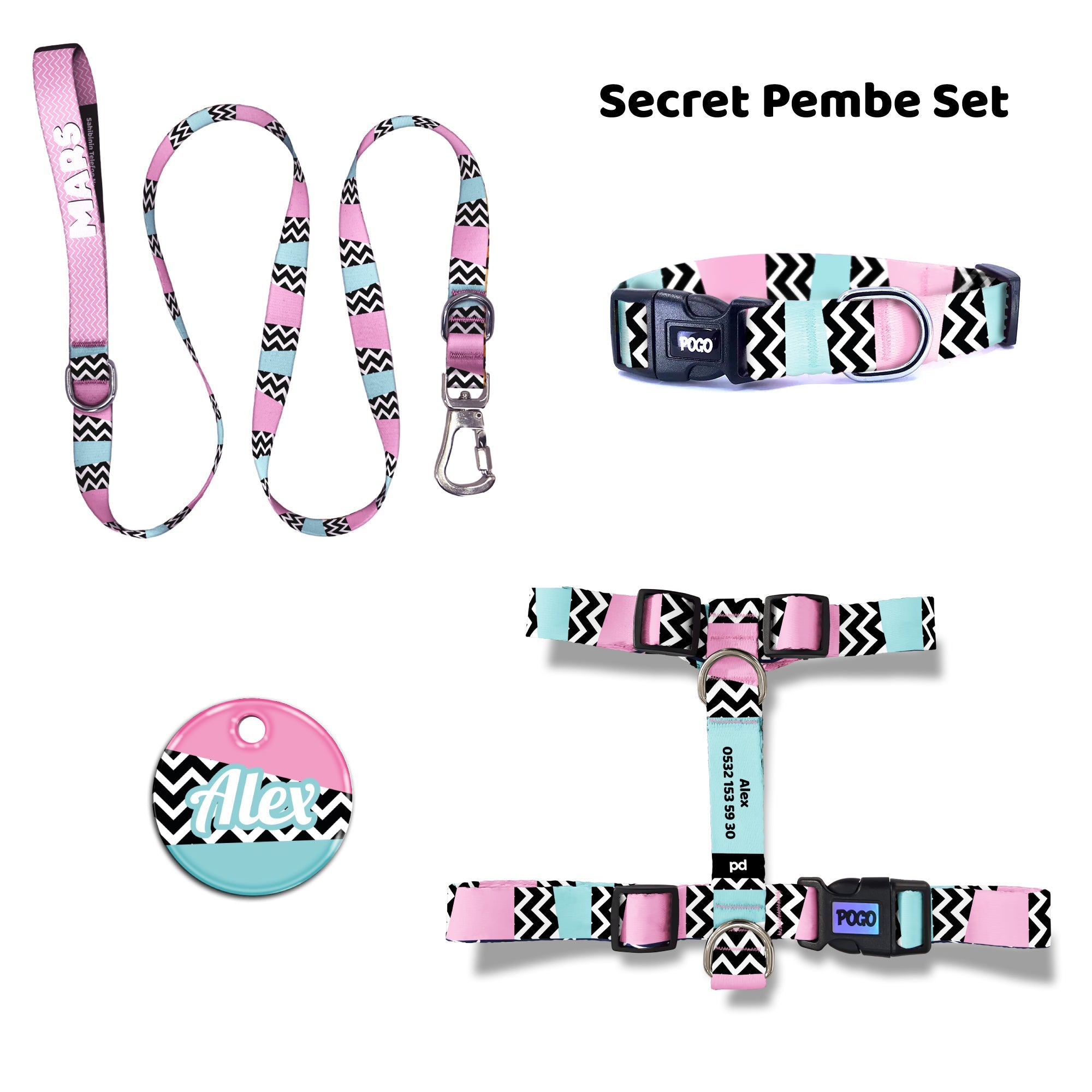 Secret Pink | Dog Collar Set