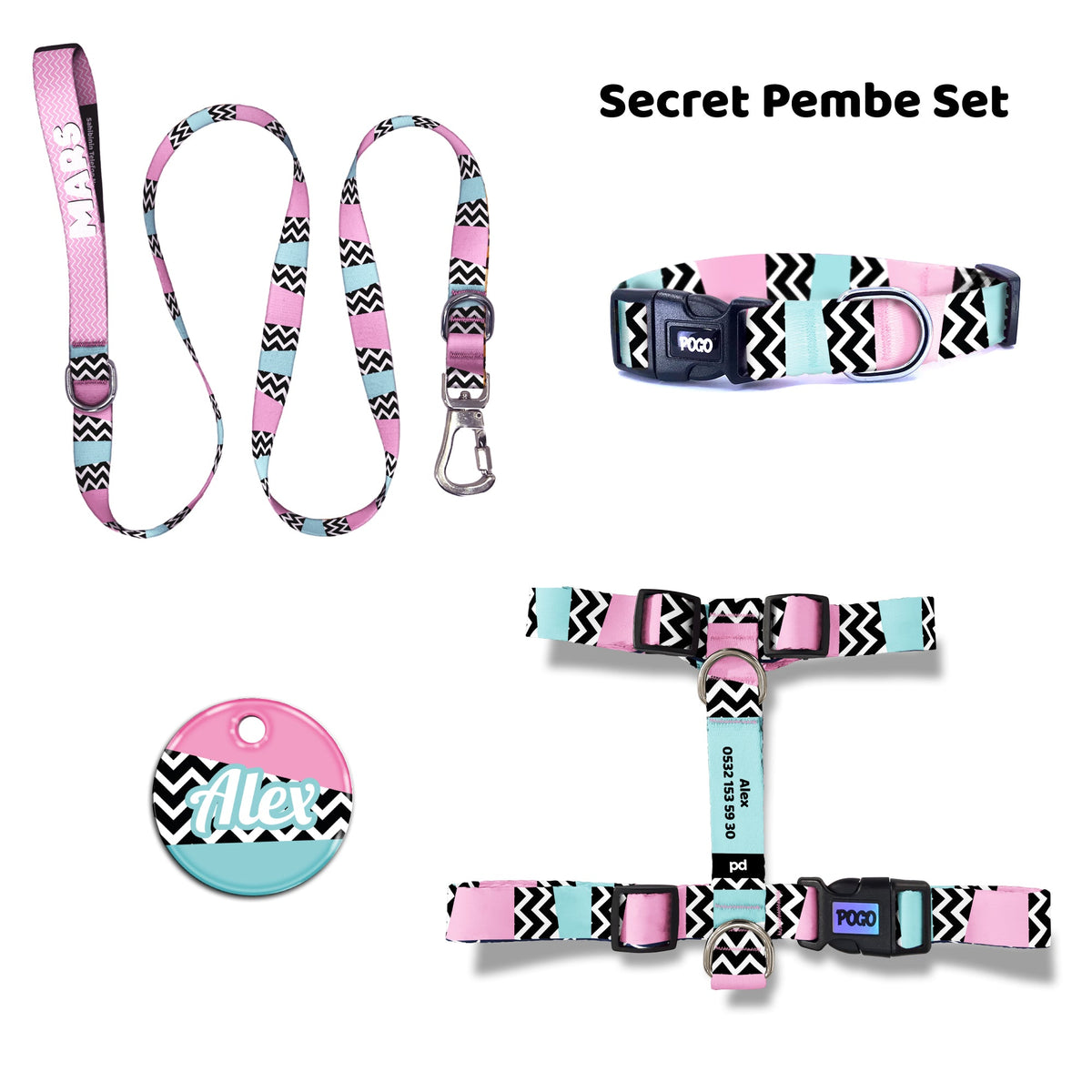 Secret Pink | Dog Collar Set