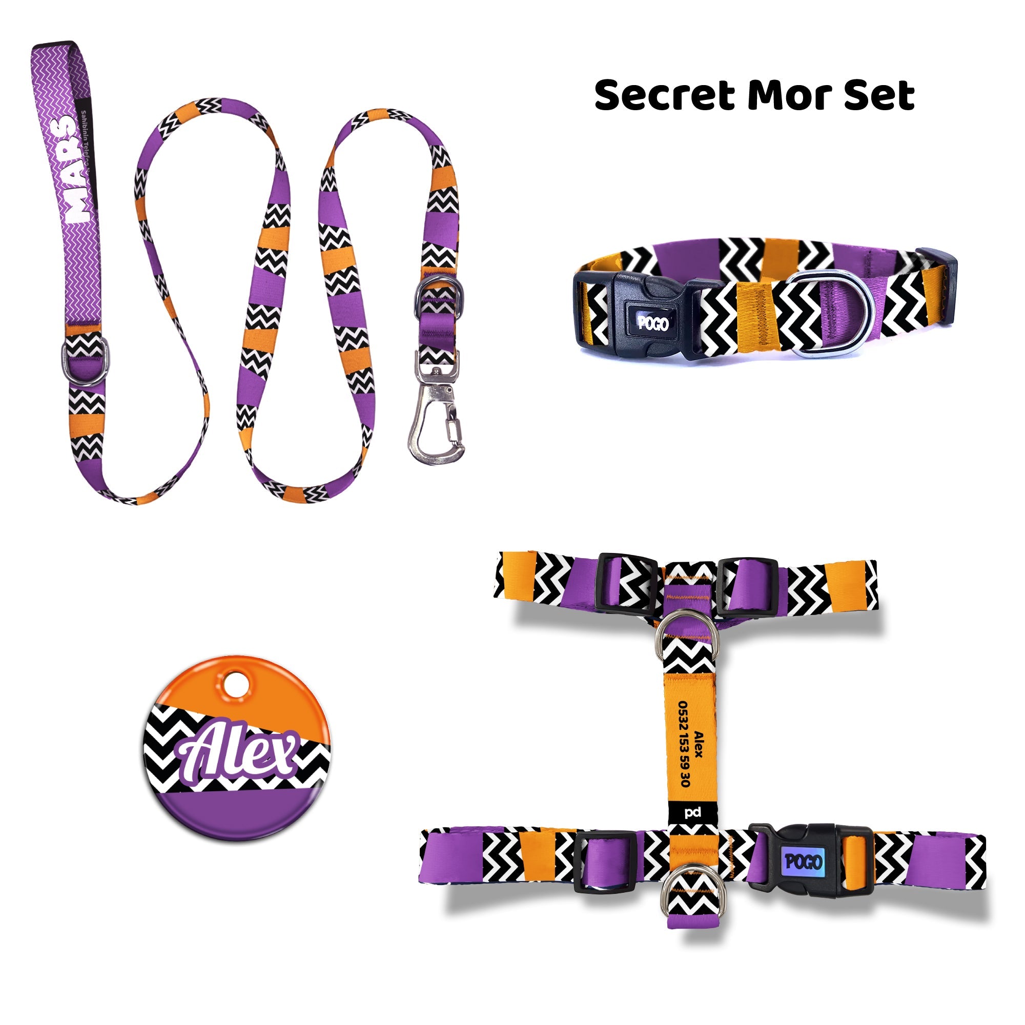 Secret Purple | Dog Collar Set