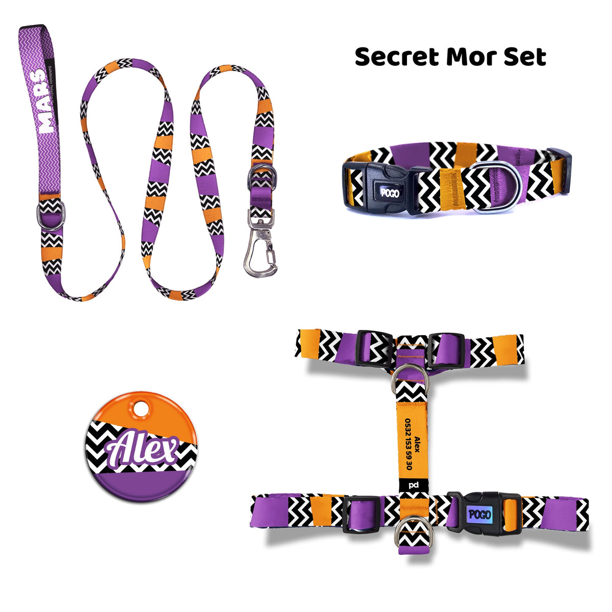 Secret Purple | Dog Collar Set