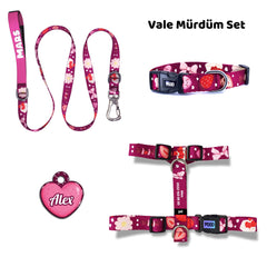 Vale Plum | Dog Collar Set