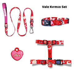 Vale Red | Dog Collar Set