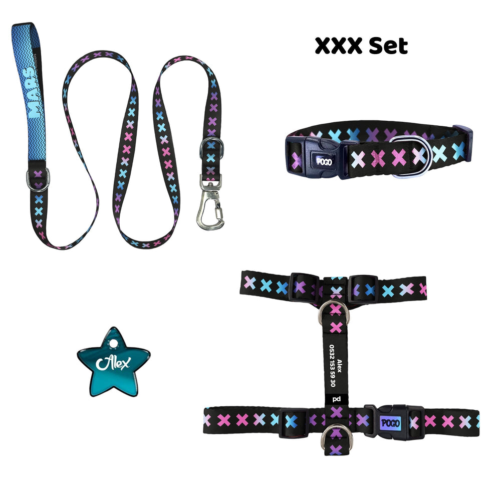 XXX | Tasma ve Künye Seti - Evcil hayvanlar için mükemmel bir ürün.