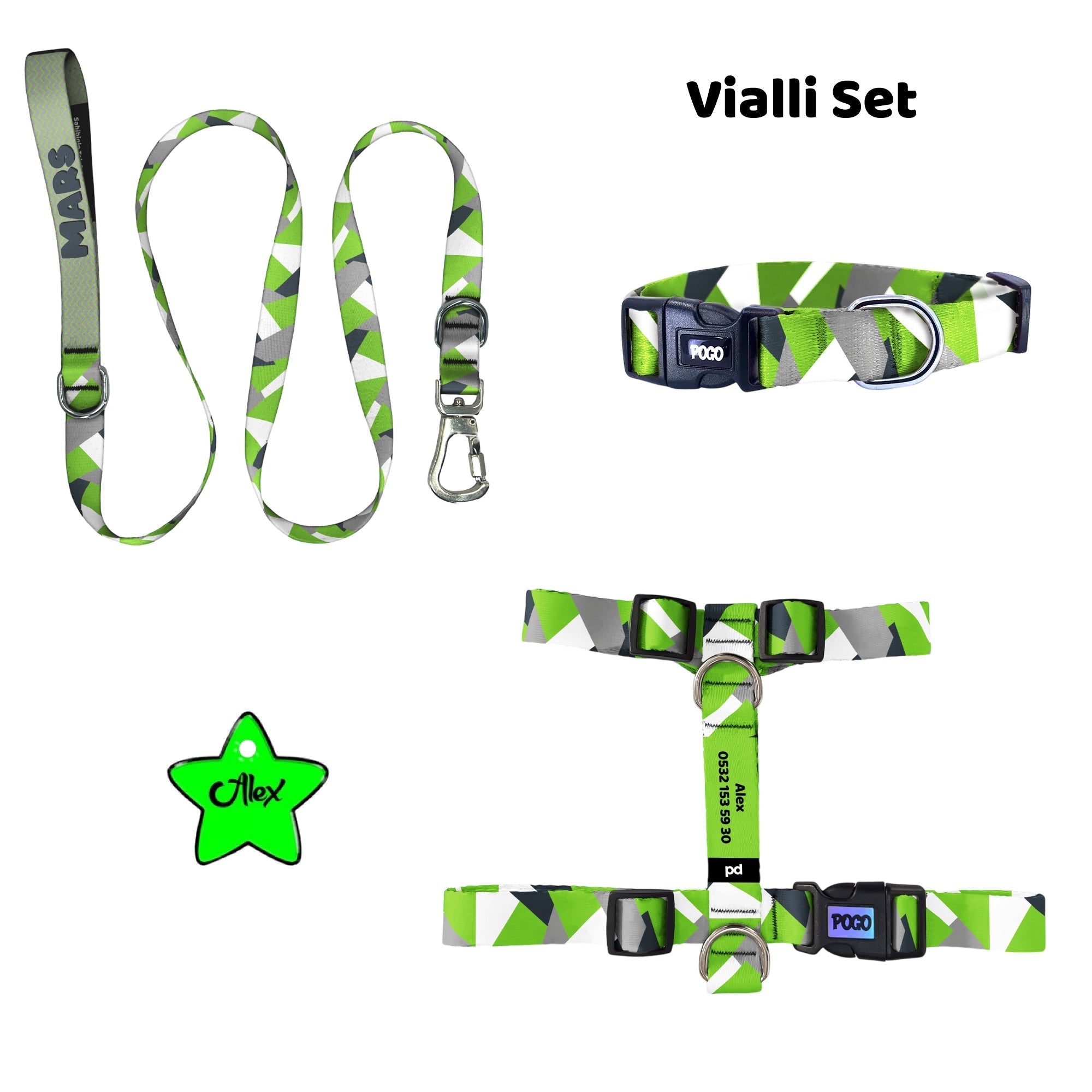 Vialli | Tasma ve Künye Seti - Evcil hayvanlar için mükemmel bir ürün.