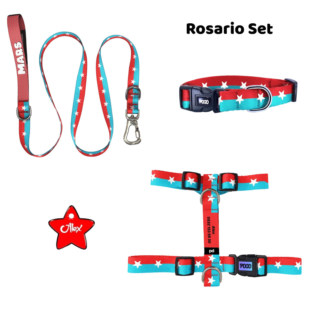 Rosario | Tasma ve Künye Seti - Evcil hayvanlar için mükemmel bir ürün.