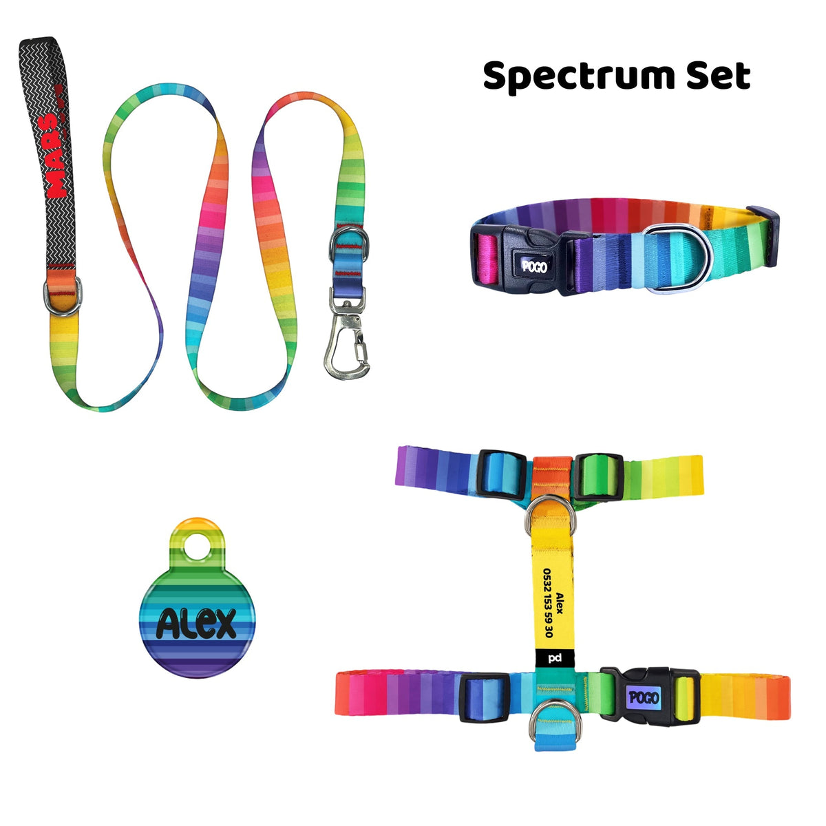 Spectrum | Tasma ve Künye Seti - Evcil hayvanlar için mükemmel bir ürün.