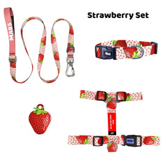Strawberry | Tasma ve Künye Seti - Evcil hayvanlar için mükemmel bir ürün.