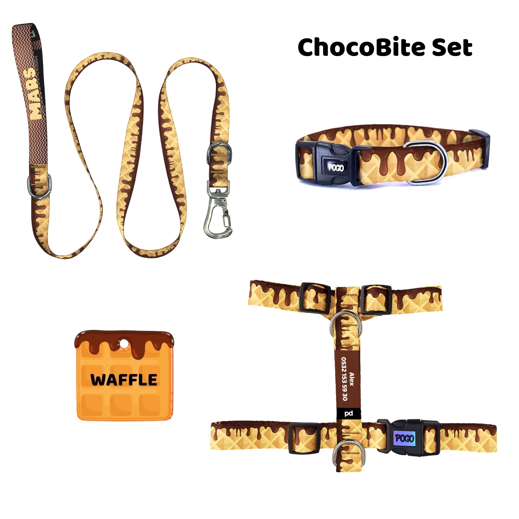 ChocoBite | Tasma ve Künye Seti - Evcil hayvanlar için mükemmel bir ürün.