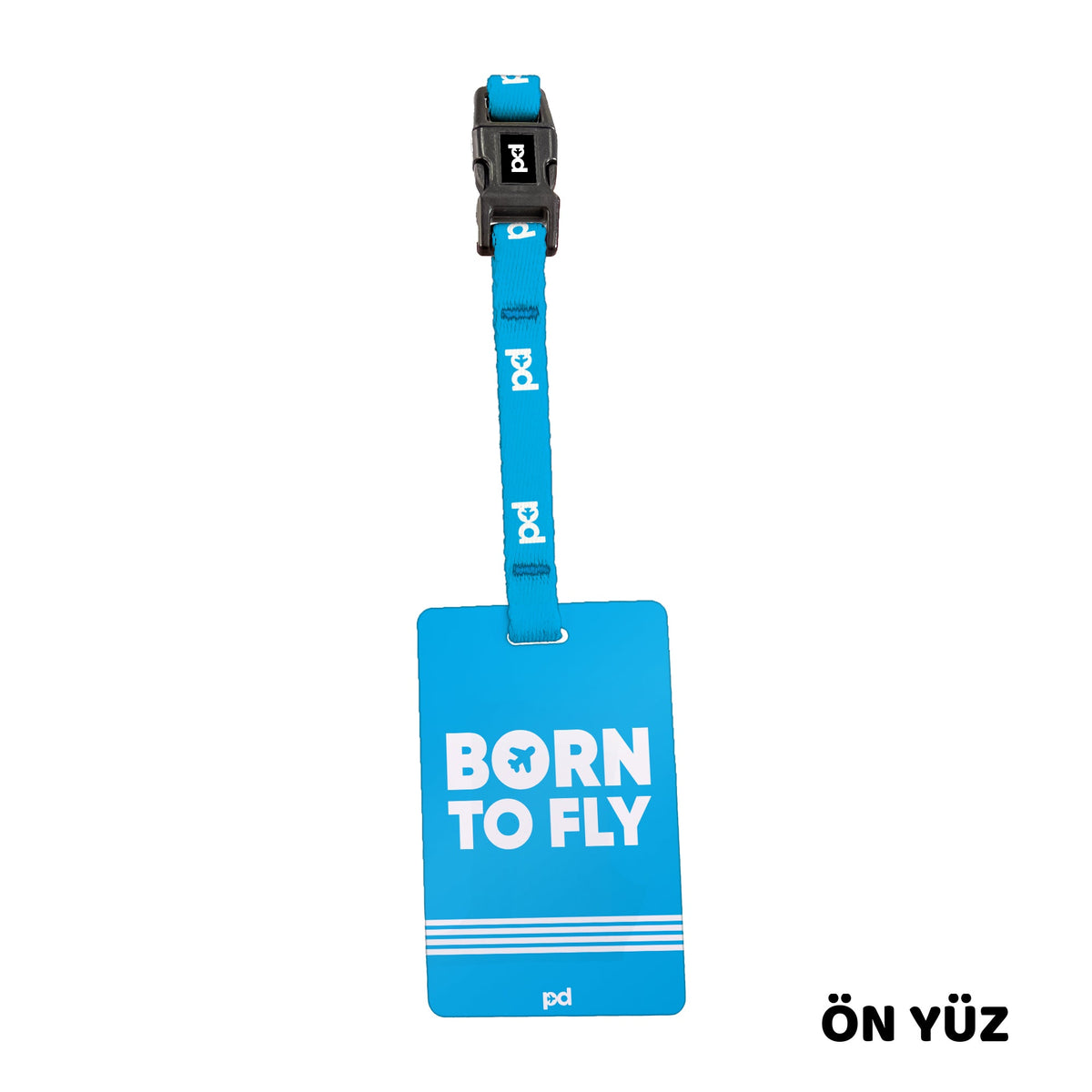 Born To Fly Mavi | PD Fly Bavul Etiketi - Evcil hayvanlar için mükemmel bir ürün.