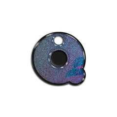 Q Harfi Rounded Opal Blue Glitter | ID Tag