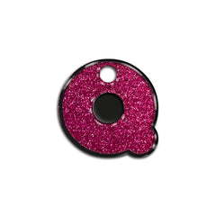 Q Harfi Rounded Fuchsia Glitter | ID Tag