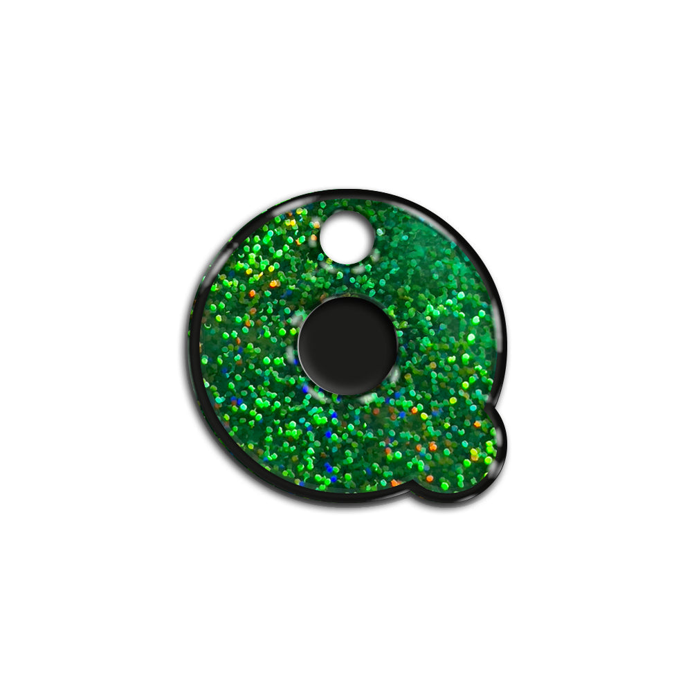 Q Harfi Rounded Green Holo | ID Tag