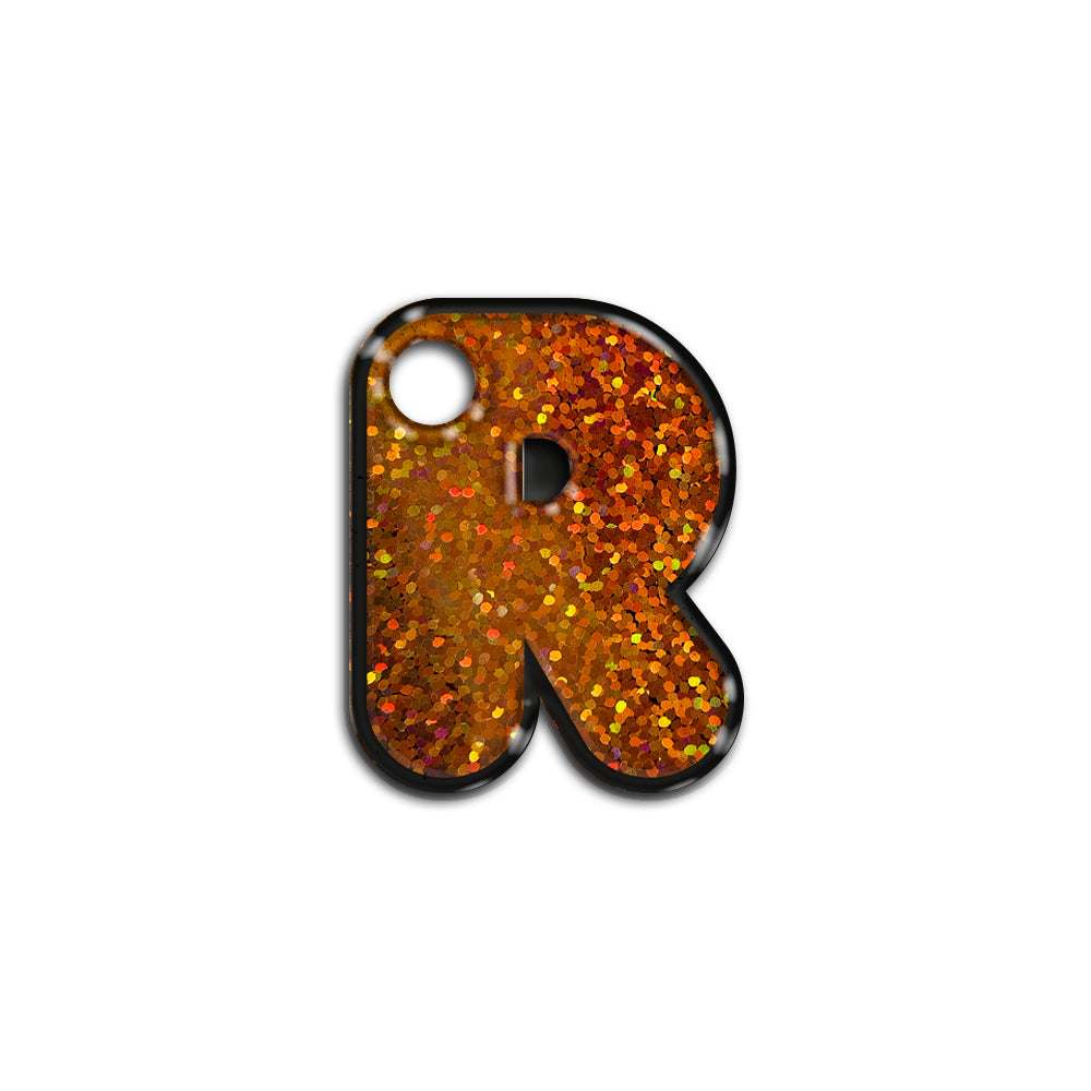 R Harfi Rounded Bakır Holo | ID Tag
