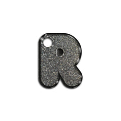 R Harfi Rounded Gray Glitter | ID Tag