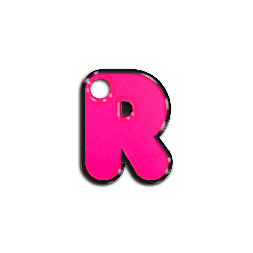 R Harfi Rounded Pink Neon | ID Tag