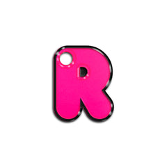 R Harfi Rounded Pink Neon | ID Tag