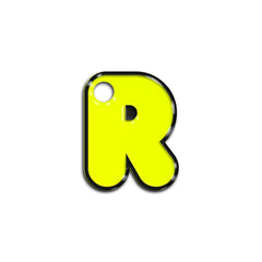 R Harfi Rounded Sarı Neon | ID Tag