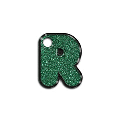 R Harfi Rounded Green Glitter | ID Tag
