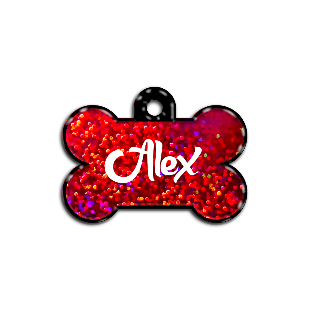 Kırmızı Hologram Kemik | İsimlik - Evcil hayvanlar için mükemmel bir ürün.