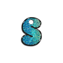 S Harfi Rounded Blue Holo | ID Tag
