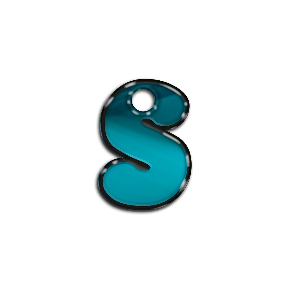 S Harfi Rounded Blue Metalik | ID Tag