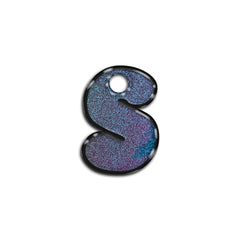 S Harfi Rounded Opal Blue Glitter | ID Tag