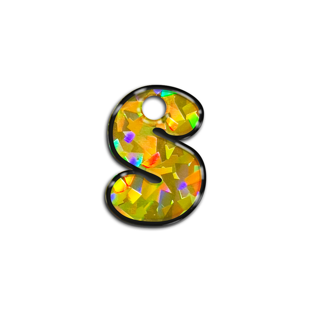 S Harfi Rounded Sarı Holo | ID Tag