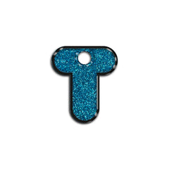 T Harfi Rounded Blue Glitter | ID Tag