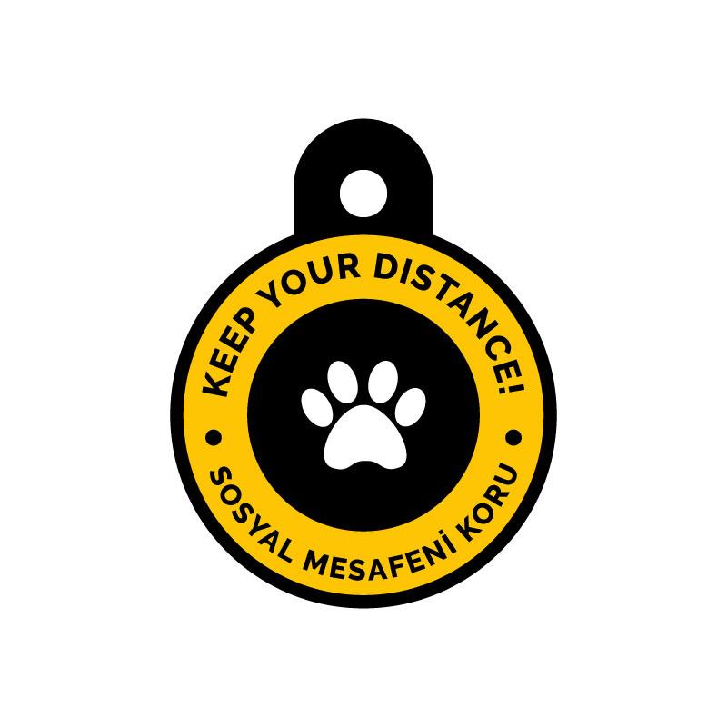 Covid19 Sakın Yaklaşma Yuvarlak TF TagsForever