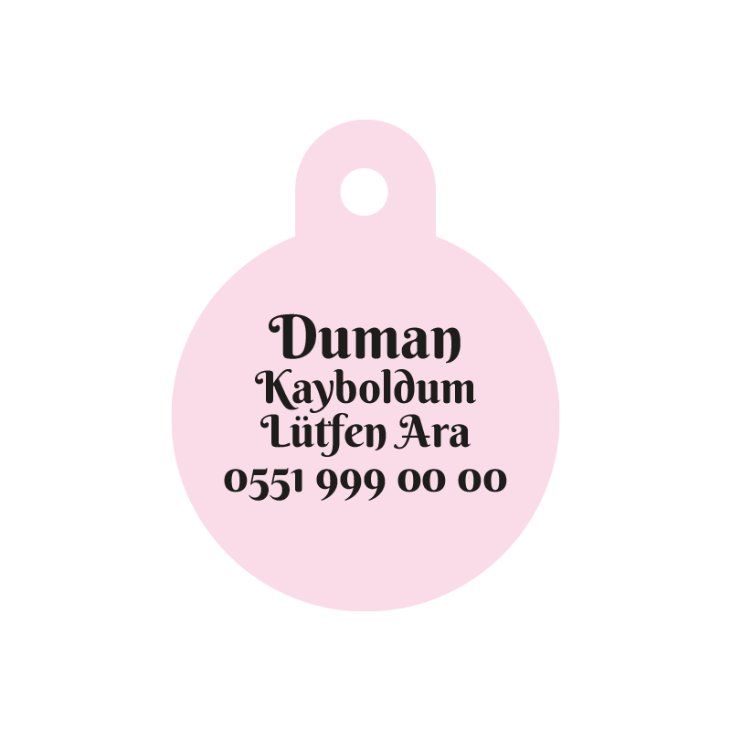 Be The Boss Yuvarlak | Kedi Köpek İsimlik TF TagsForever