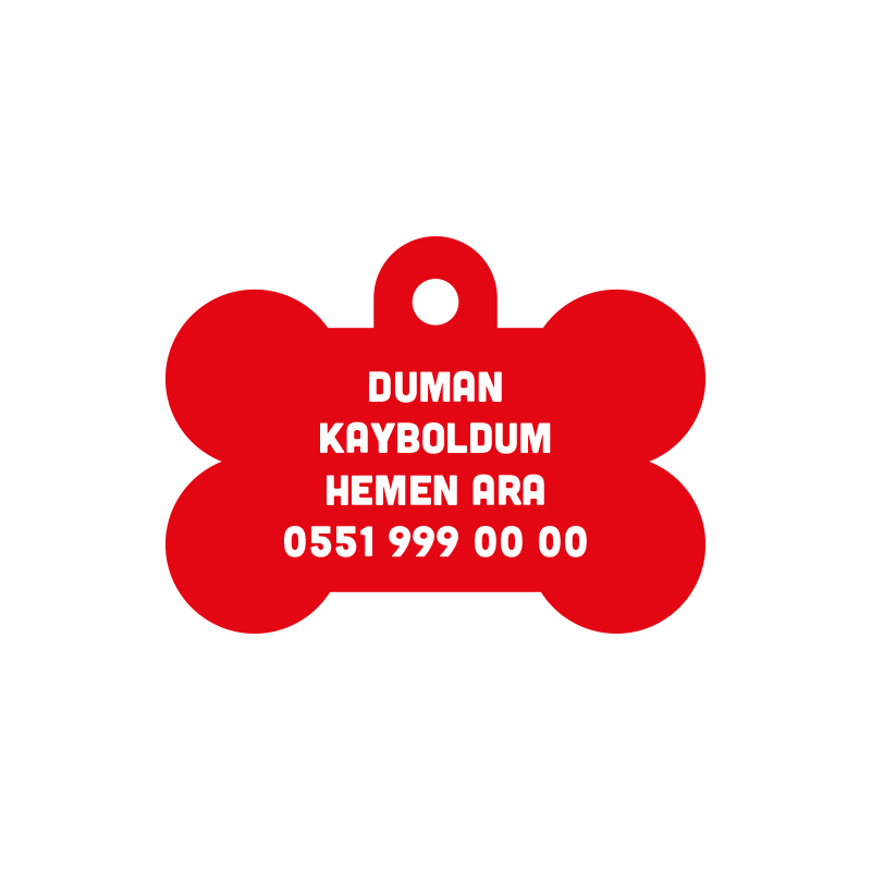 Mikro Çipim Var Kırmızı Kemik TF TagsForever