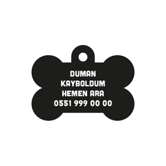 Mikro Çipim Var Siyah Kemik TF TagsForever