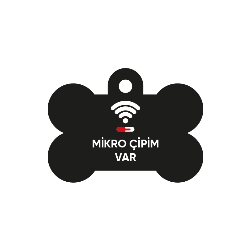 Mikro Çipim Var Siyah Kemik TF TagsForever