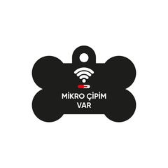 Mikro Çipim Var Siyah Kemik TF TagsForever