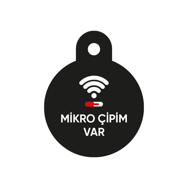 Mikro Çipim Var Siyah Yuvarlak TF TagsForever
