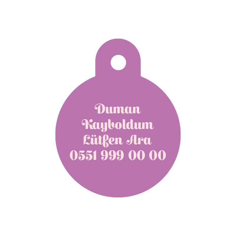 Mom's Love Yuvarlak TF TagsForever