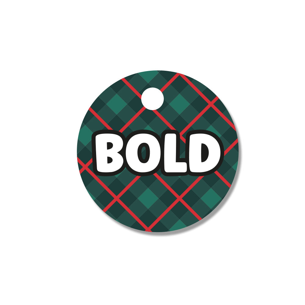 New Year Plaid | ID Tag