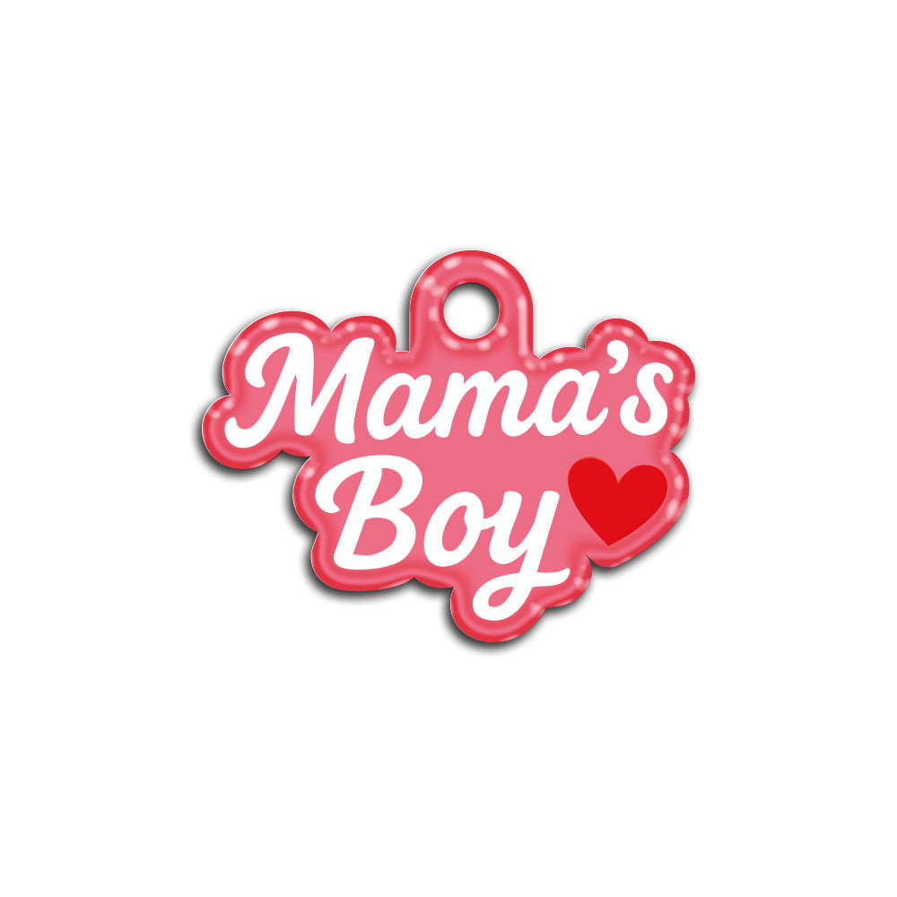 Mamas Boy Pink | ID Tag
