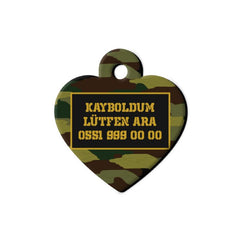 Klasik Askeri Kamuflaj Kalp TFX TagsForever
