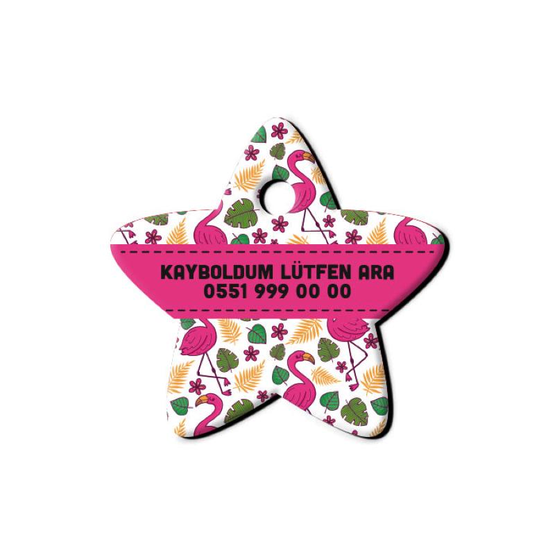 Flamingo Desenli Yıldız TFX TagsForever