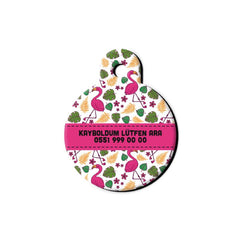 Flamingo Desenli Yuvarlak TFX TagsForever