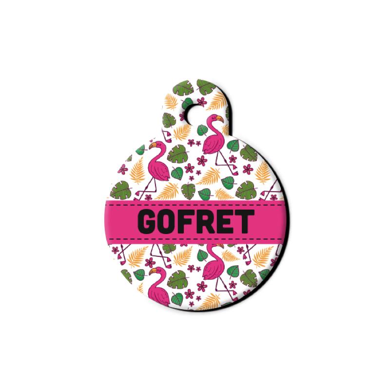 Flamingo Desenli Yuvarlak TFX TagsForever