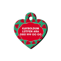 Karpuz Desenli Kalp TFX TagsForever