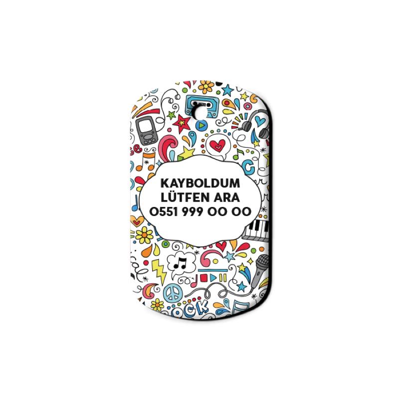 Müzik Doodle Desenli Asker TFX TagsForever