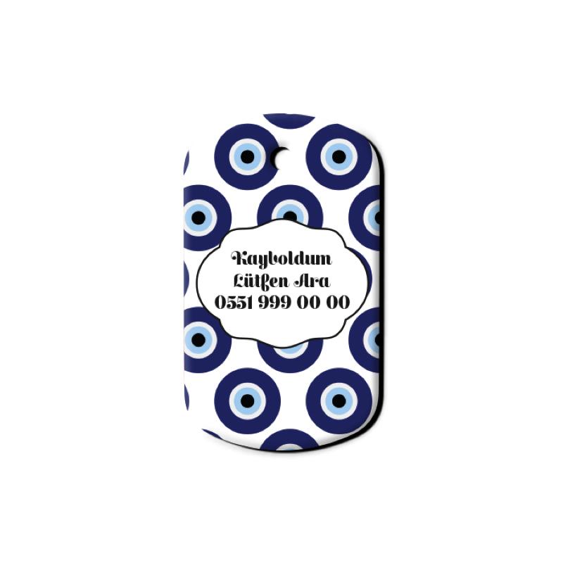 Nazar Boncuğu Desenli Asker TFX TagsForever