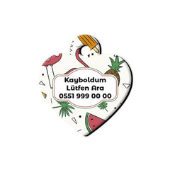 Flamingo Summer Desenli Kalp TFX TagsForever