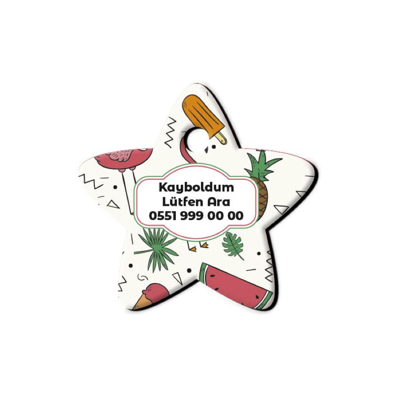 Flamingo Summer Desenli Yıldız TFX TagsForever