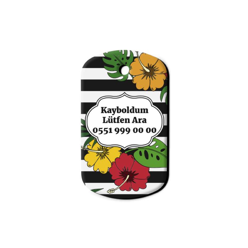 Çiçek Desenli Asker TFX TagsForever